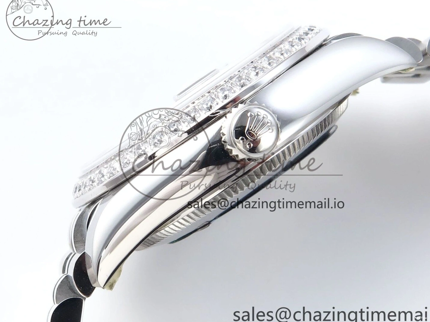 MiroTime 0205 Vibrant DateJust 31 278384RBR ARF 1:1 Best Edition 904L Steel Black Diamonds Dial Diamonds Bezel on SS Jubilee Bracelet ETA 457